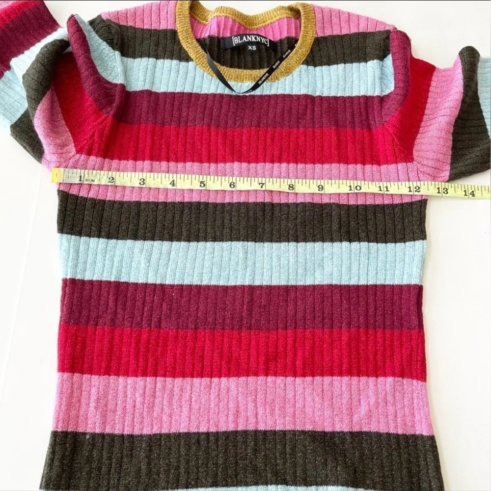 Blank NYC Metallic Stripe Top XS - Picture 8 of 12